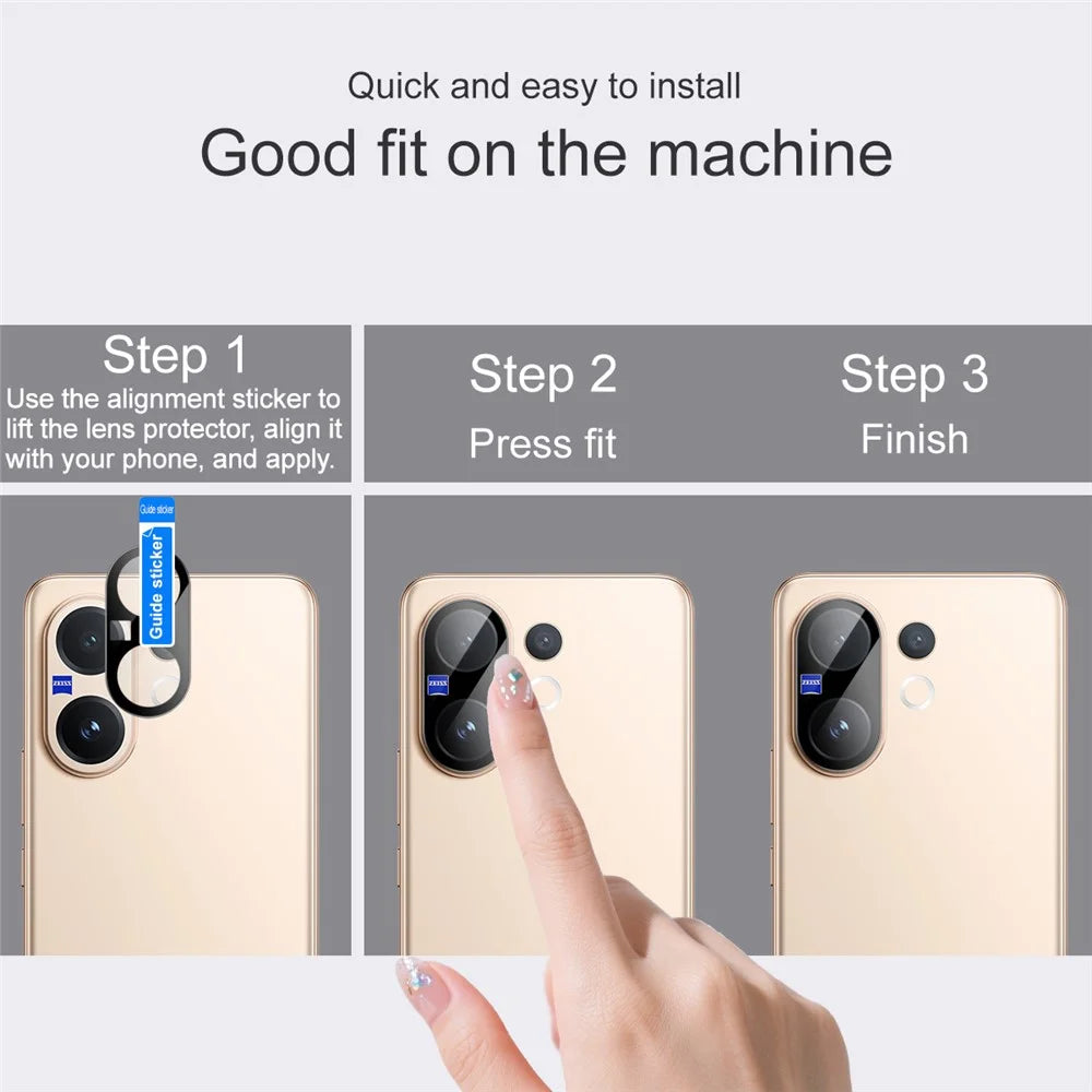IMAK For vivo V60 5G Camera Lens Protector Tempered Glass HD Clear Lens Film (Black Version) - 5