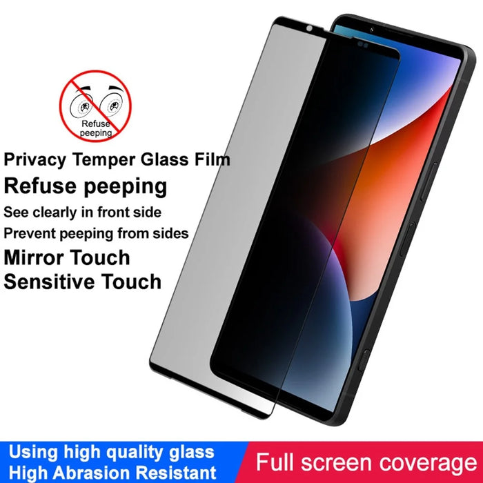 IMAK For Sony Xperia 1 VIII / Xperia 1 VII Anti Peep Tempered Glass Screen Protector Full Coverage - 3