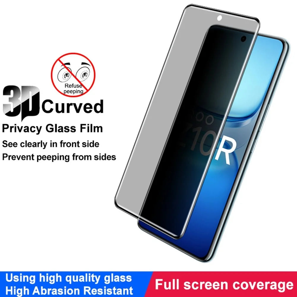 IMAK For vivo iQOO Z10R 5G Anti Spy Screen Protector Full Cover Tempered Glass Film - 3