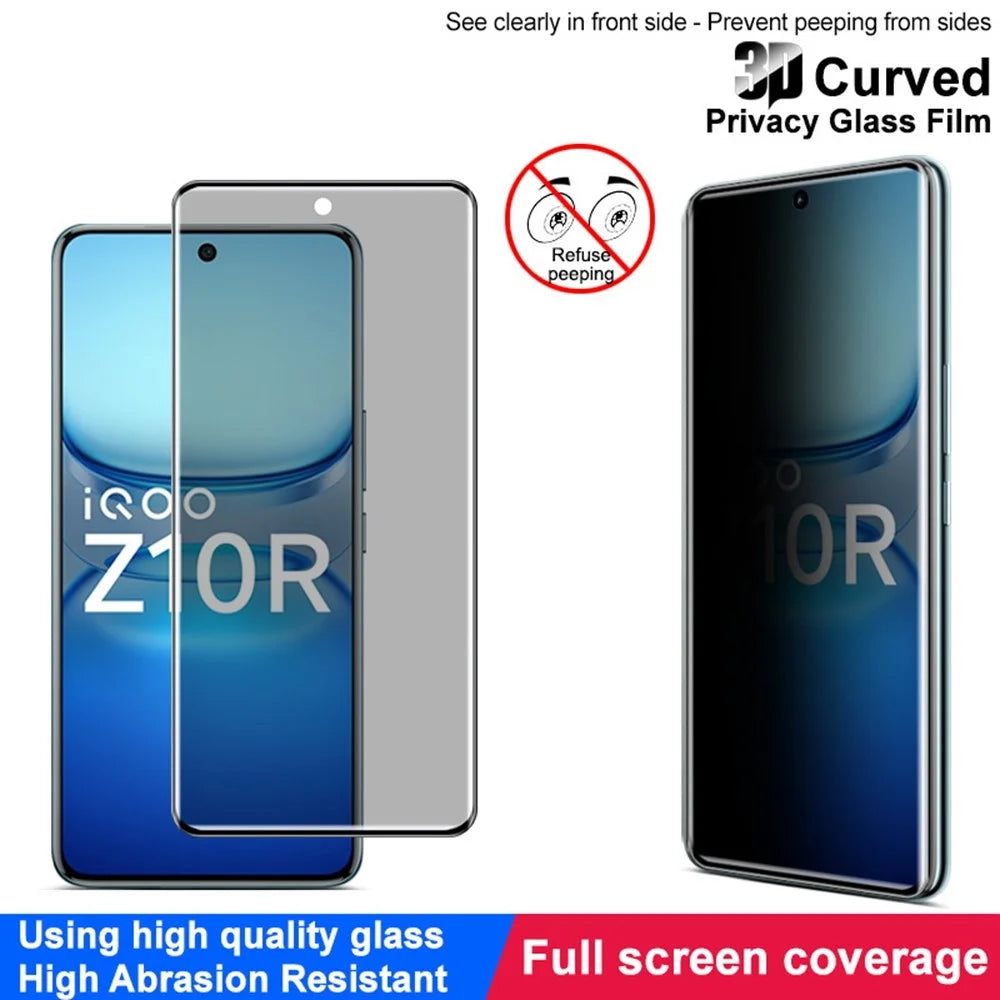 IMAK For vivo iQOO Z10R 5G Anti Spy Screen Protector Full Cover Tempered Glass Film - 4