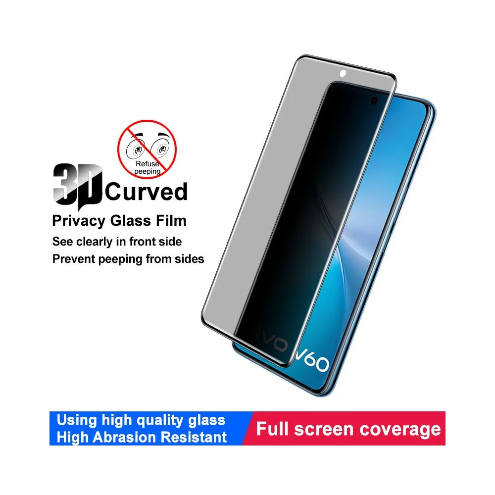 IMAK For vivo V60 5G Anti Spy Screen Protector Full Cover Tempered Glass Film - 3