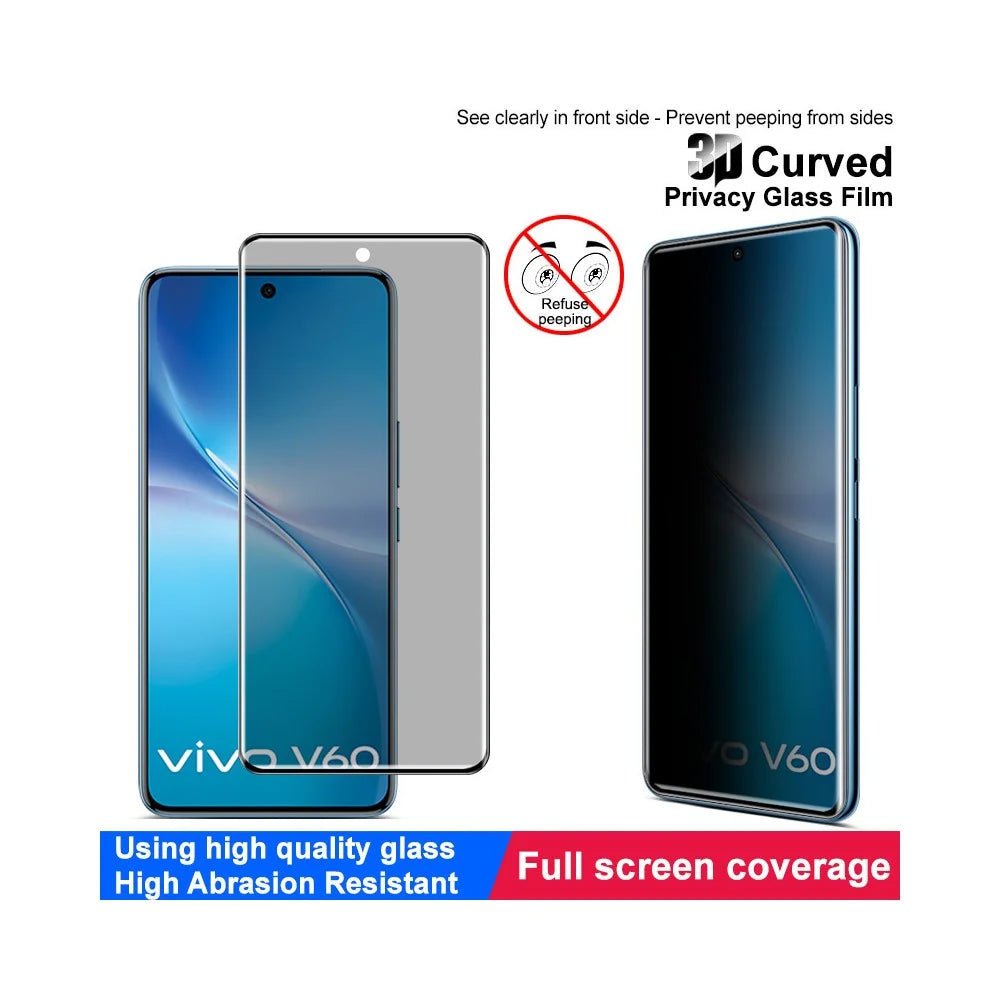 IMAK For vivo V60 5G Anti Spy Screen Protector Full Cover Tempered Glass Film - 4