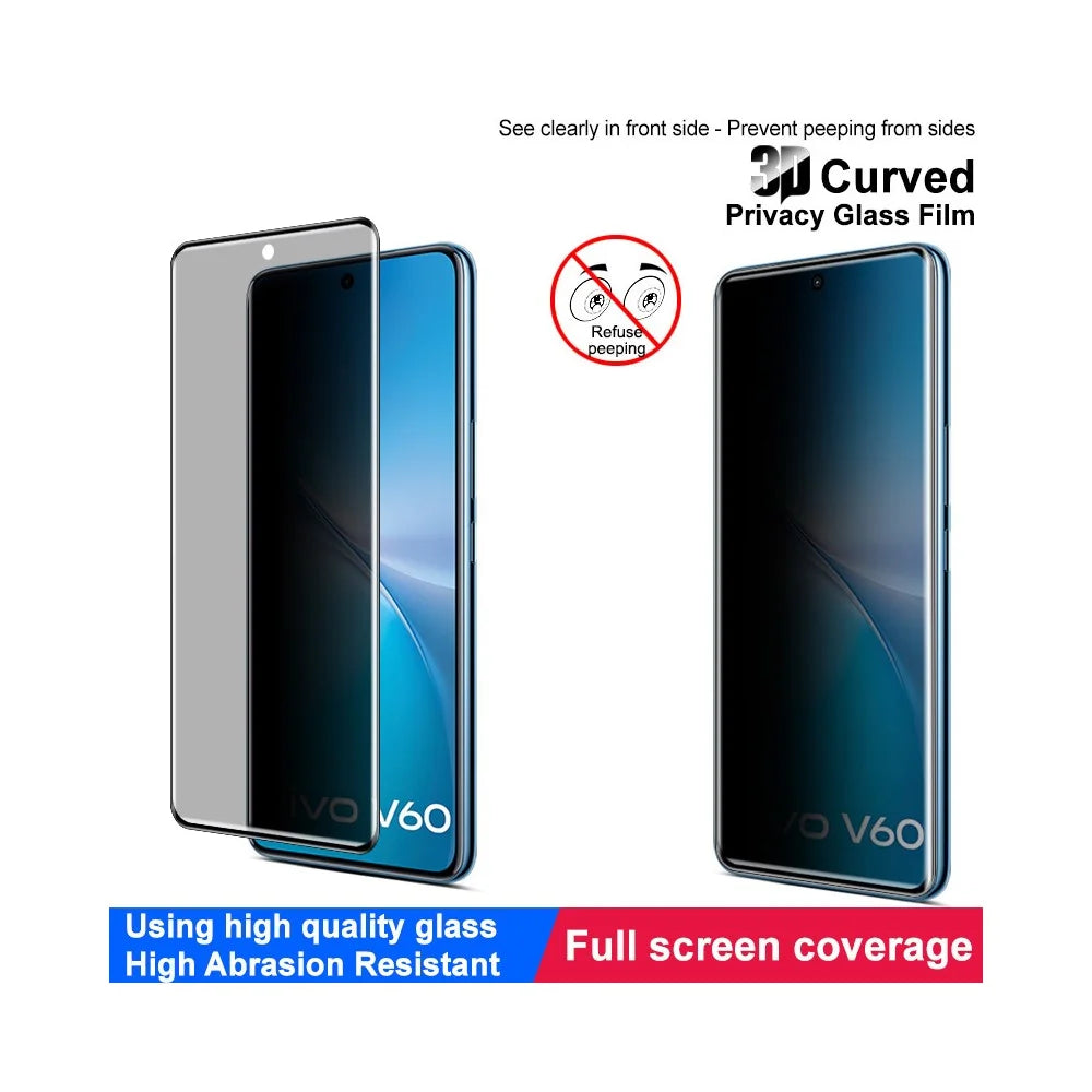 IMAK For vivo V60 5G Anti Spy Screen Protector Full Cover Tempered Glass Film - 5
