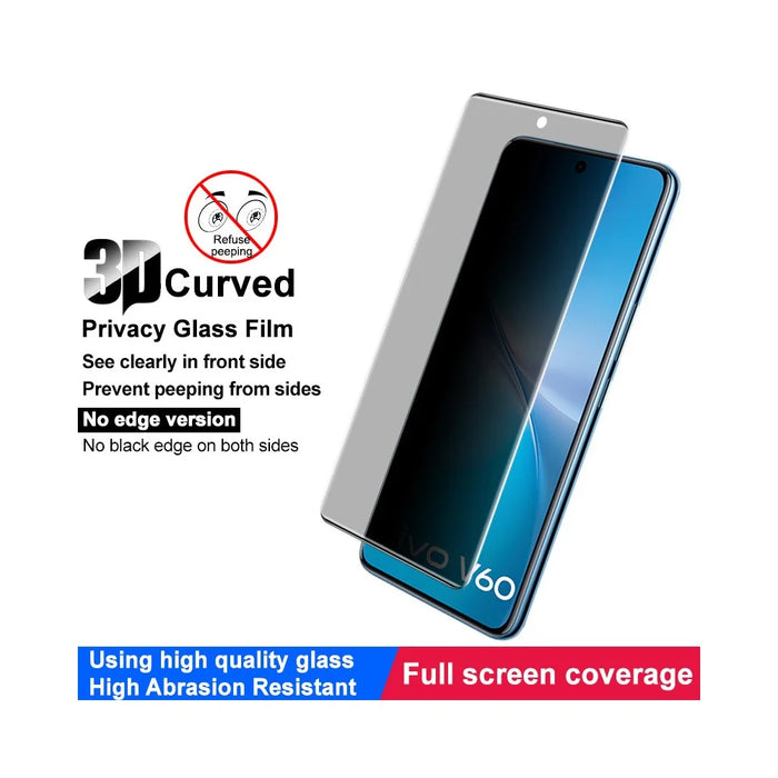 IMAK For vivo V60 5G Anti Spy Tempered Glass Screen Protector (No Edge Version) - 3