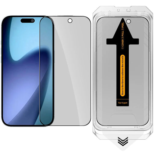 RURIHAI For iPhone 17 Privacy Tempered Glass Screen Protector Anti-Spy High Aluminium-Silicon Glass Film - 1