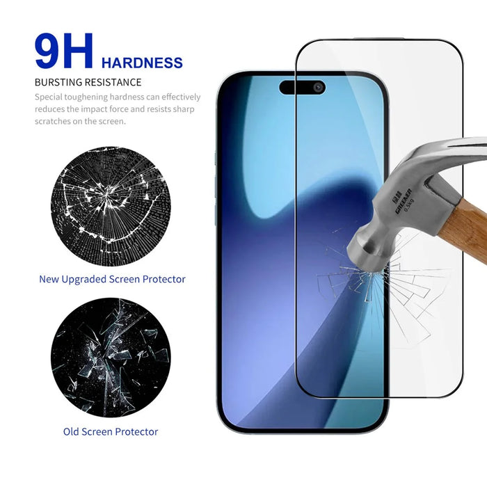 RURIHAI For iPhone 17 Pro Screen Protector HD Clear High Aluminium-Silicon Glass Film with Alignment Tool - 4