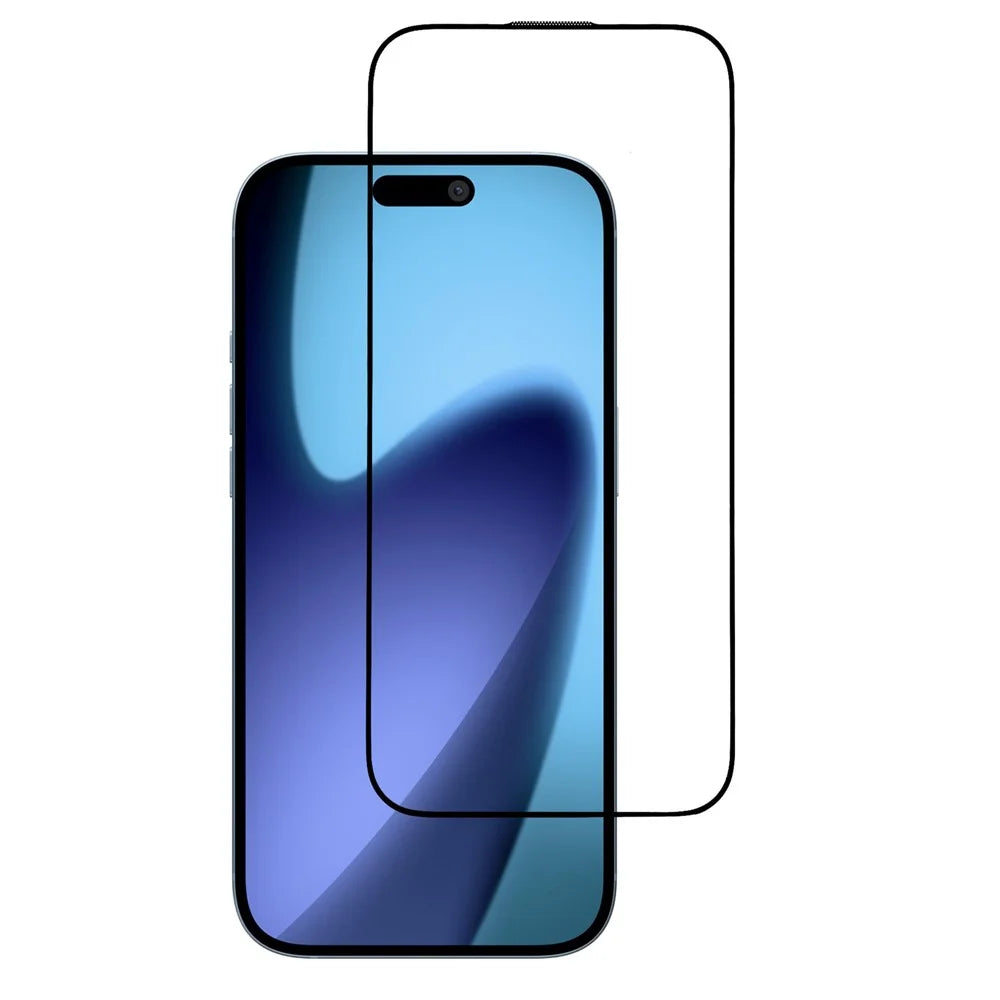 For iPhone Air Screen Protector Silk Printing Full Cover Full Glue Tempered Glass Film with Dust Mesh - 1