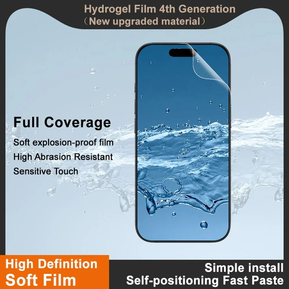 IMAK Hydrogel Film 4th Gen For iPhone 17 / 17 Pro Full Screen Protector Ultra Clear Soft TPU Film - 3