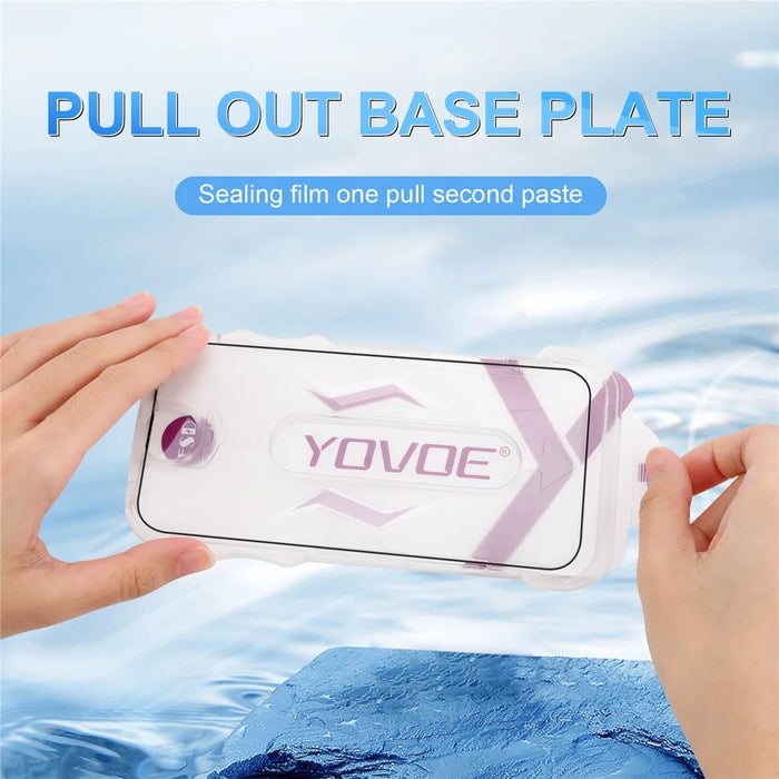 YOVOE For iPhone 17 Pro Screen Protector Silk Printing HD Tempered Glass Film with Installation Tool - 2