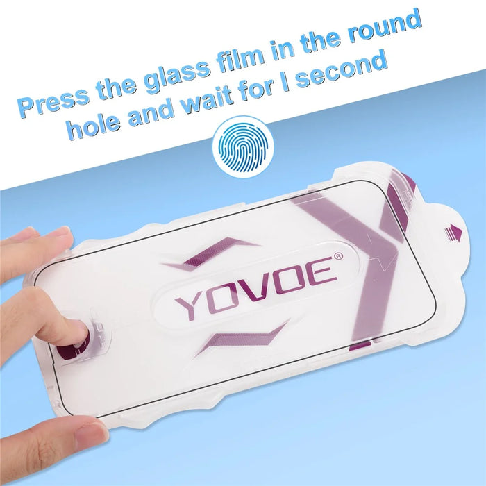 YOVOE For iPhone Air Screen Protector Silk Printing HD Tempered Glass Film with Installation Tool - 4