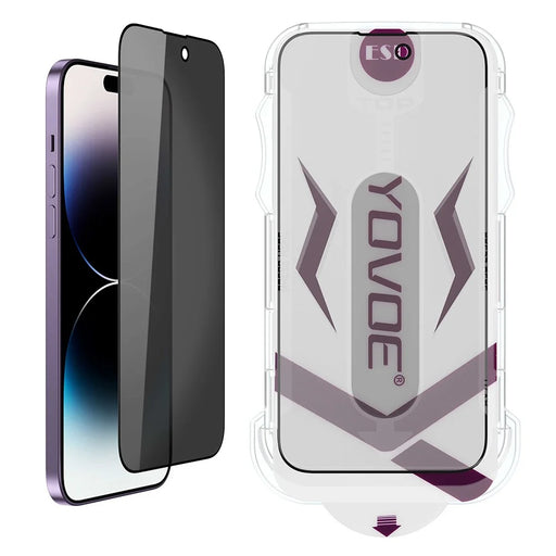 YOVOE For iPhone 17 Screen Protector 28-Degree Anti Spy Tempered Glass Film with Installation Tool - 1