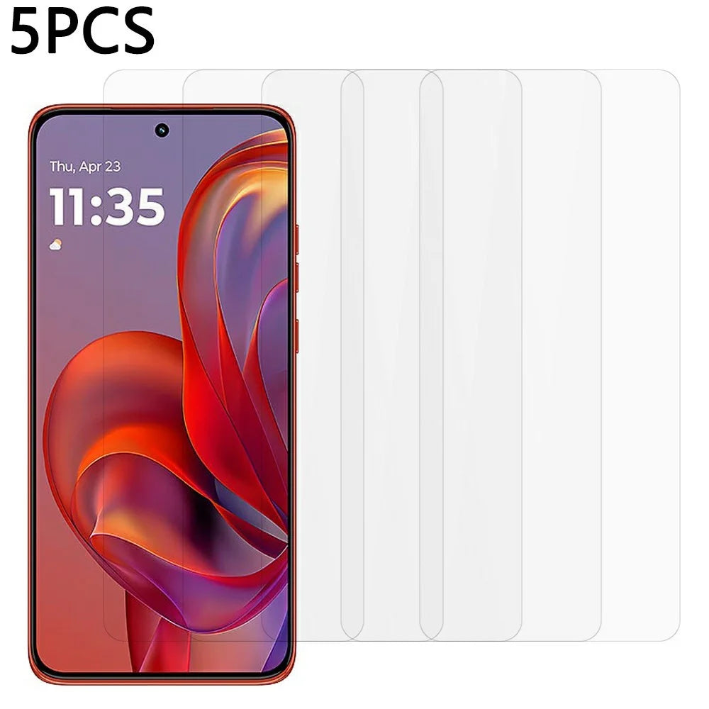 5Pcs For Motorola Edge 60 Neo 5G / Edge 50 Neo 5G Front Screen Protector 0.3mm 2.5D Tempered Glass Clear Film - 1