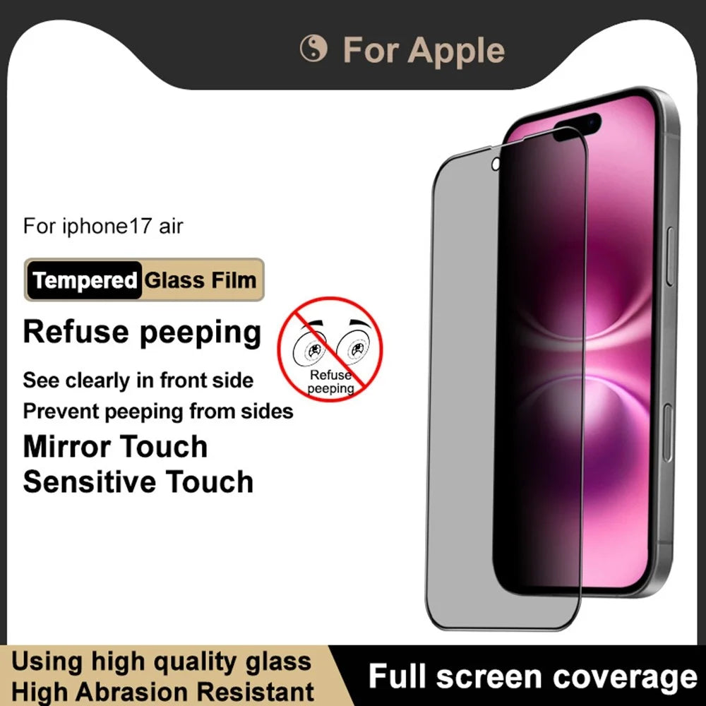 IMAK For iPhone Air Anti Peep Tempered Glass Screen Protector Full Coverage - 4