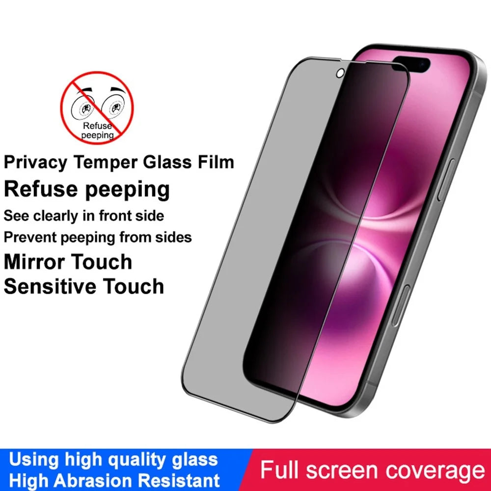IMAK For iPhone Air Anti Peep Tempered Glass Screen Protector Full Coverage - 5