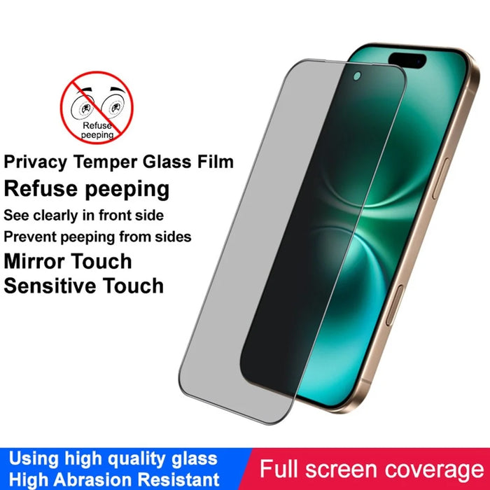 IMAK For iPhone 17 Pro Anti Peep Tempered Glass Screen Protector Full Coverage - 5
