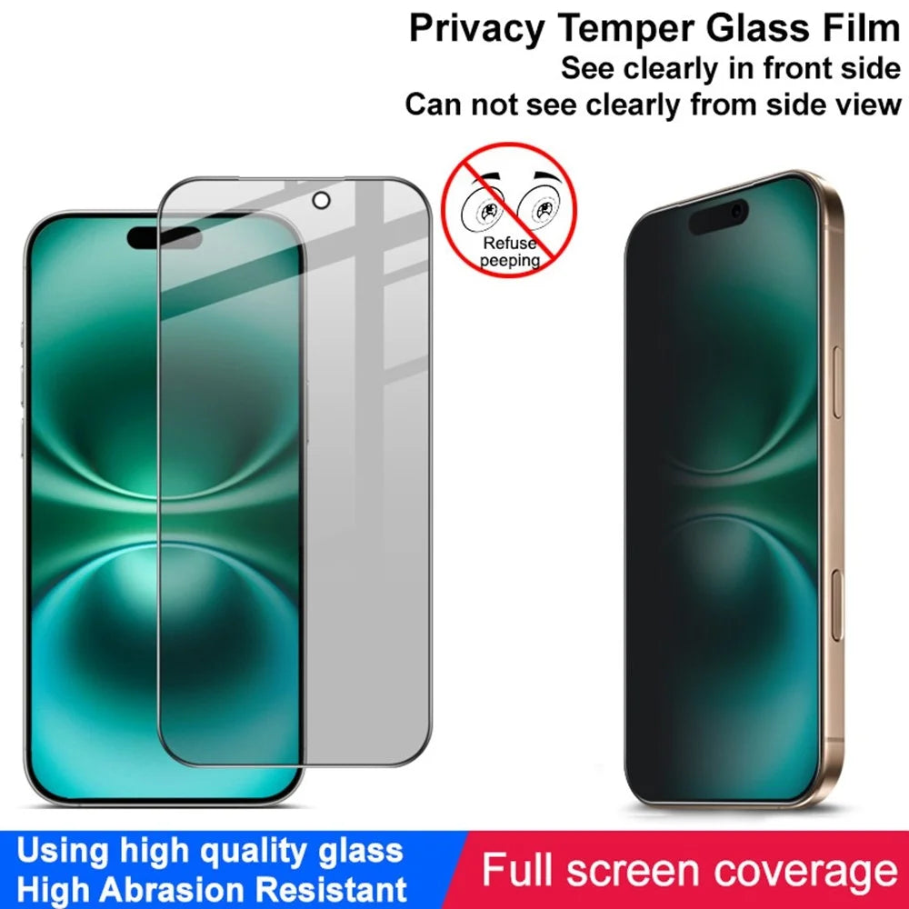 IMAK For iPhone 17 Pro Max Anti Peep Tempered Glass Screen Protector Full Coverage - 6