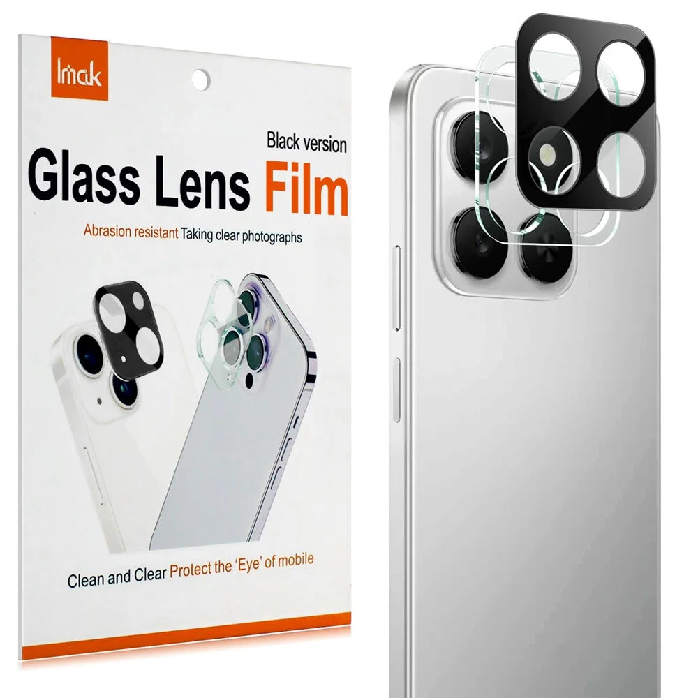IMAK For Honor 400 Smart 5G / 4G / X7d 4G Tempered Glass Lens Film + Acrylic Cap (Black Version) - 1