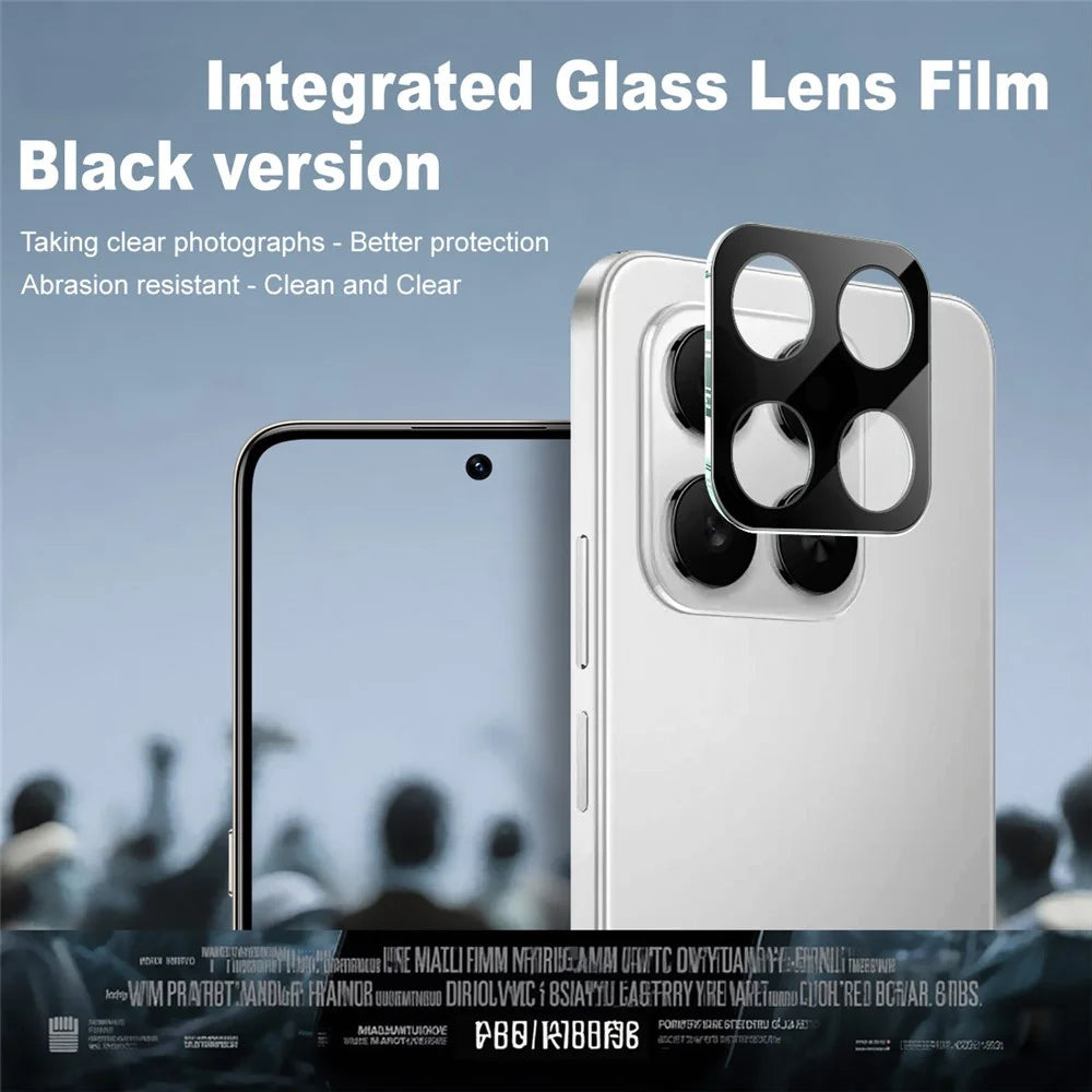 IMAK For Honor 400 Smart 5G / 4G / X7d 4G Tempered Glass Lens Film + Acrylic Cap (Black Version) - 3