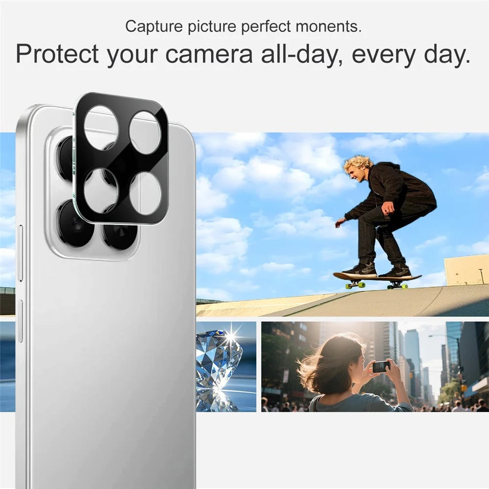 IMAK For Honor 400 Smart 5G / 4G / X7d 4G Tempered Glass Lens Film + Acrylic Cap (Black Version) - 5