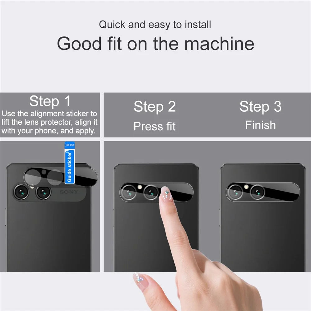 IMAK For Sony Xperia 10 VII Camera Lens Protector Tempered Glass HD Clear Lens Film (Black Version) - 5