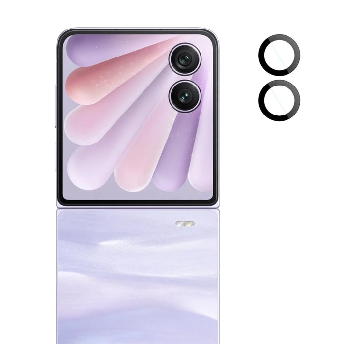 IMAK For Honor Magic V Flip 2 Tempered Glass Camera Lens Protector with Self Positioning Frame (Complete Covering) - 3