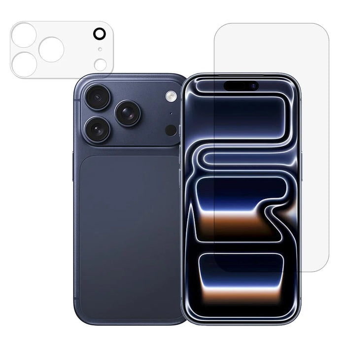 For iPhone 17 Pro Screen Protector 0.3mm Arc Edge Ultra Clear Tempered Glass Film with Camera Lens Protector - 1