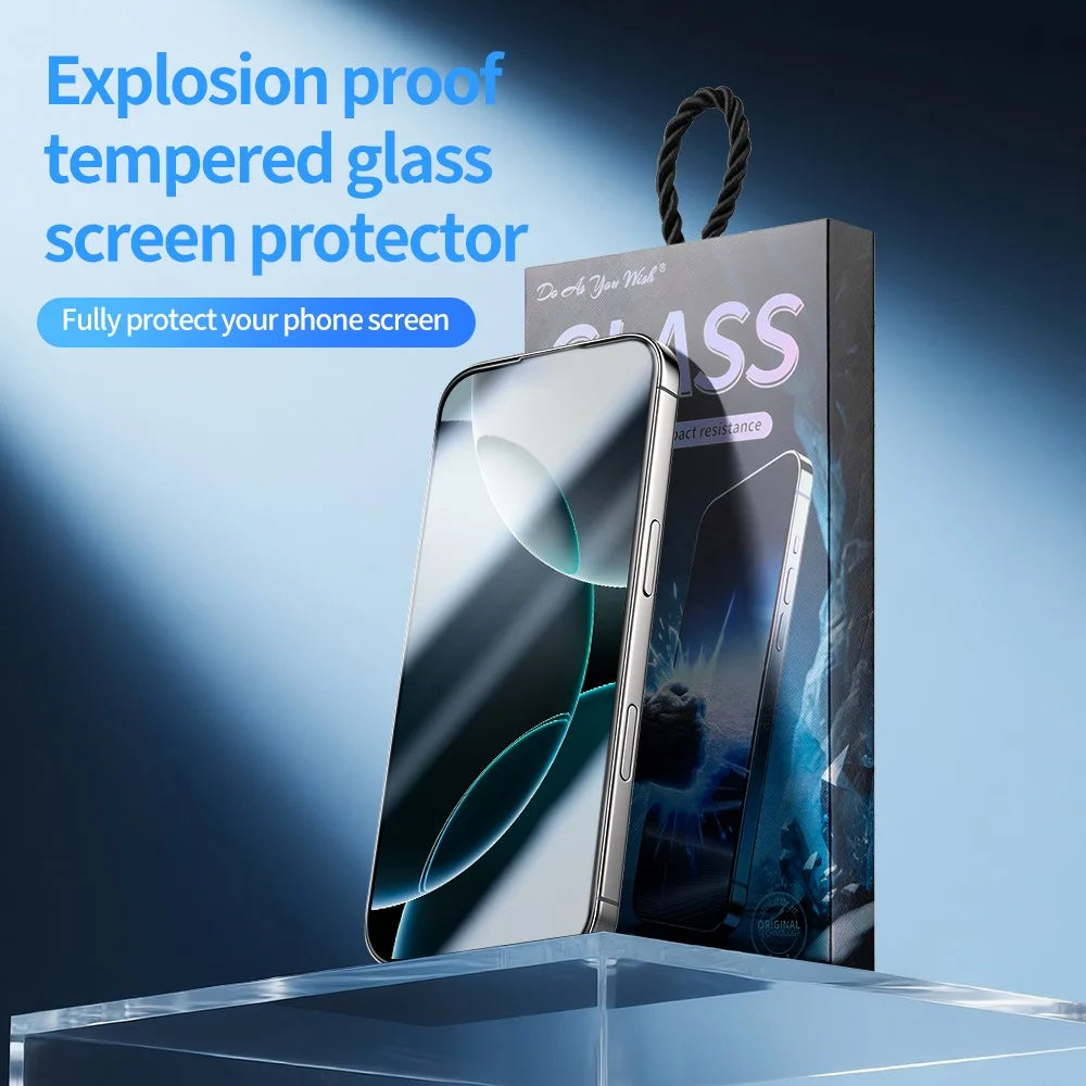 DO AS YOU WISH For iPhone 13 Screen Protector Silk Printing Full Glue High Aluminum-silicon Glass Film - 2