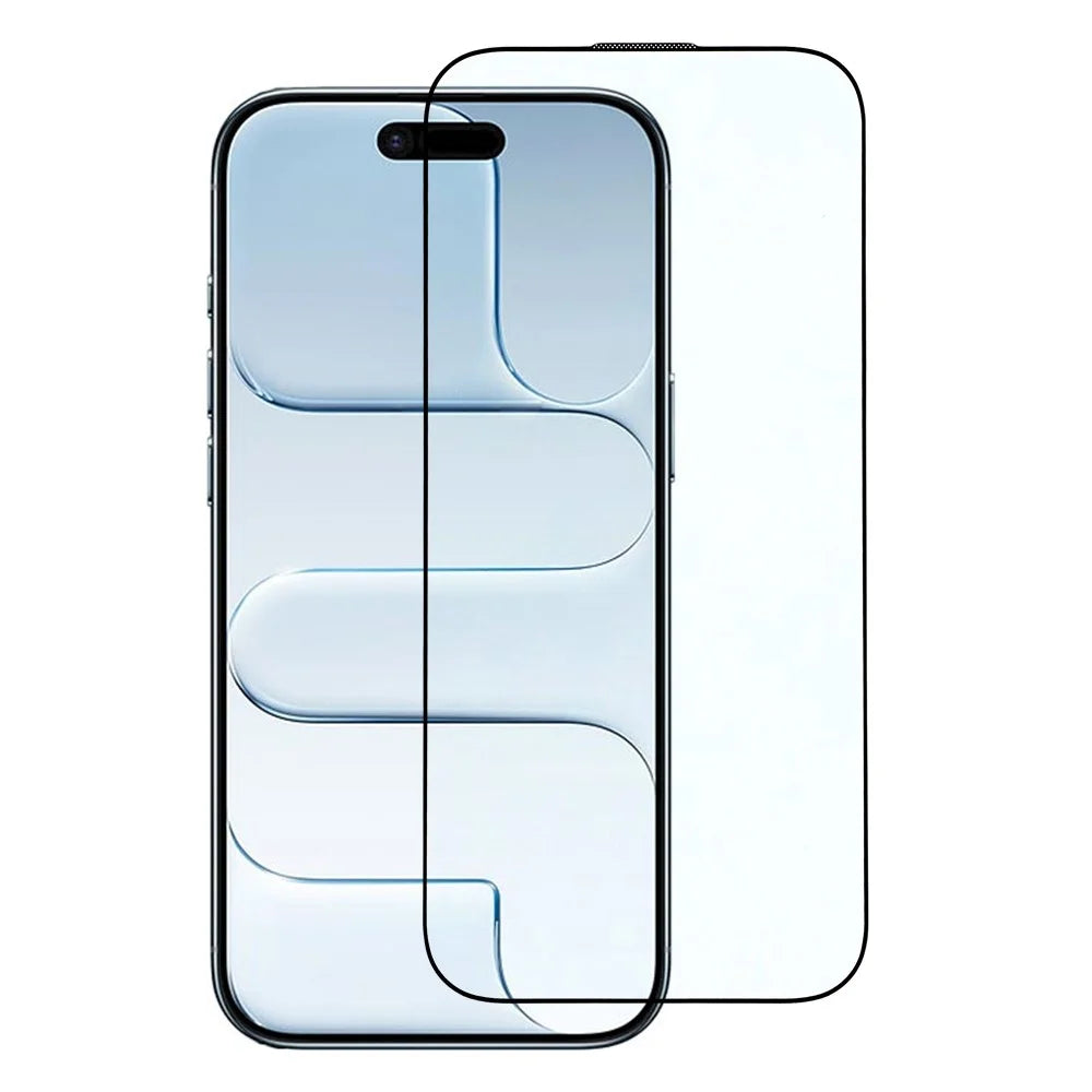 For iPhone Air Screen Protector Full Coverage Black Edge Silk Printing HD Tempered Glass Film with Dust Mesh - 1