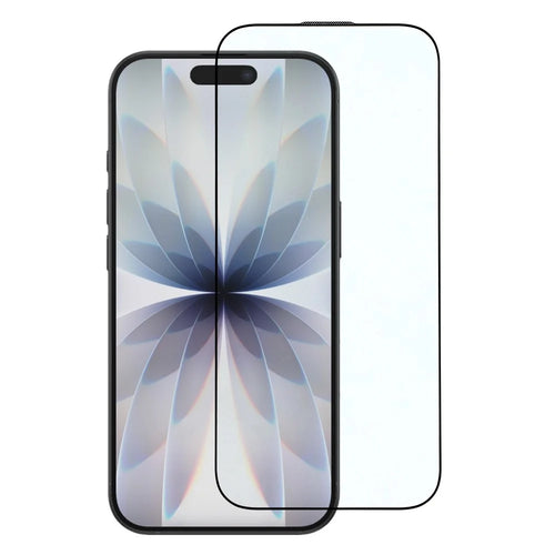 For iPhone 17 / 16 Pro Screen Protector Full Coverage Black Edge Silk Printing HD Tempered Glass Film with Dust Mesh - 1