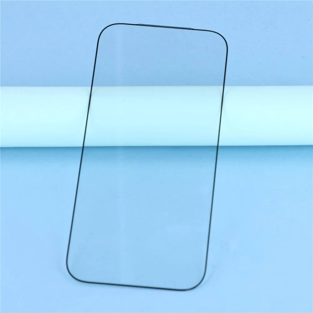 For iPhone 17 / 16 Pro Screen Protector Full Coverage Black Edge Silk Printing HD Tempered Glass Film with Dust Mesh - 3