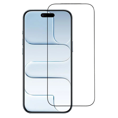 For iPhone Air Matte Screen Protector Black Edge Silk Printing Tempered Glass Film with Dust Mesh - 1