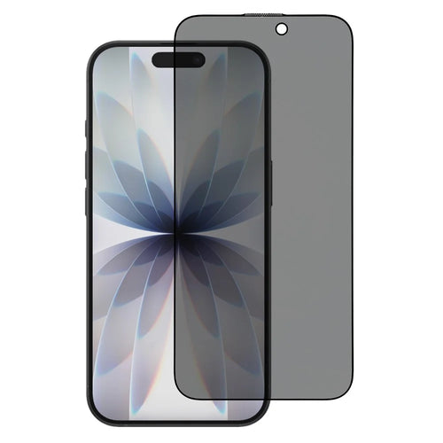 For iPhone 16 Pro  /  iPhone 17 Privacy Screen Protector 180 Degree Anti Spy Tempered Glass Film Full Coverage Silk Printing Edge - 1