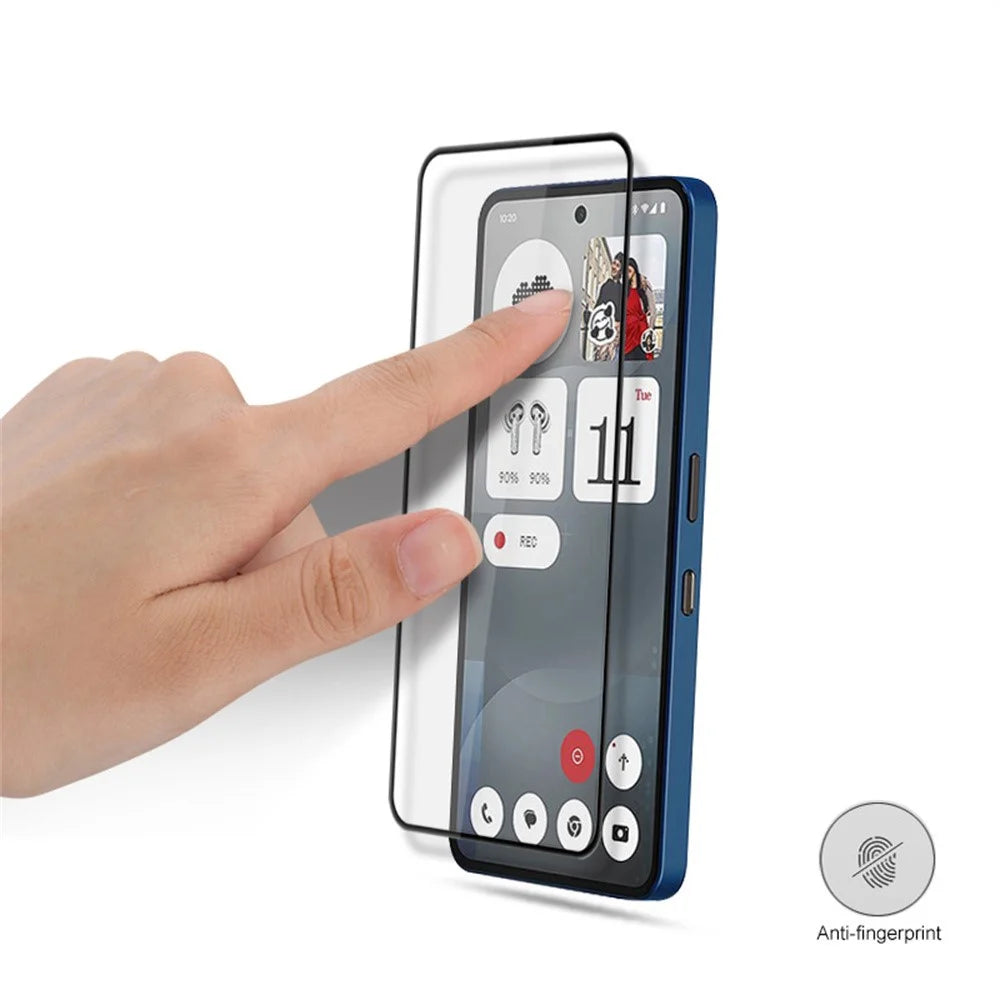 MOCOLO For Nothing Phone (3a) / (3a) Pro Screen Protector Anti-Shatter Silk Printing Tempered Glass Film - Black - 3