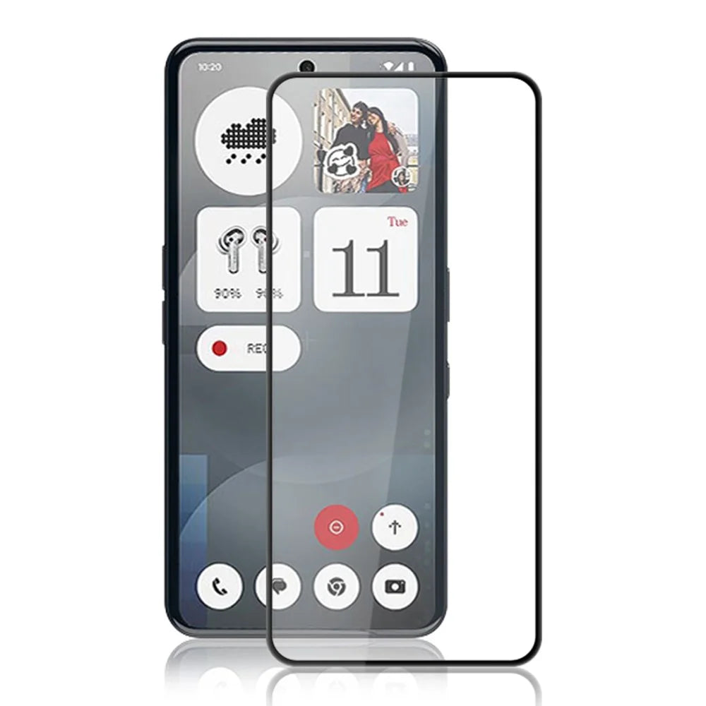 AMORUS For Nothing Phone (3a) / (3a) Pro Screen Protector Anti-Shatter Tempered Glass Film - Black - 1
