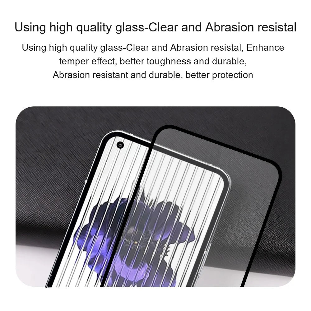 AMORUS For Nothing Phone (3a) / (3a) Pro Screen Protector Anti-Shatter Tempered Glass Film - Black - 7