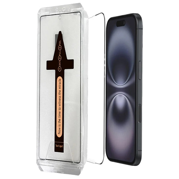 For iPhone 17 Pro Tempered Glass HD Clear Screen Protector with Automatic Dust Removal Tool - 1