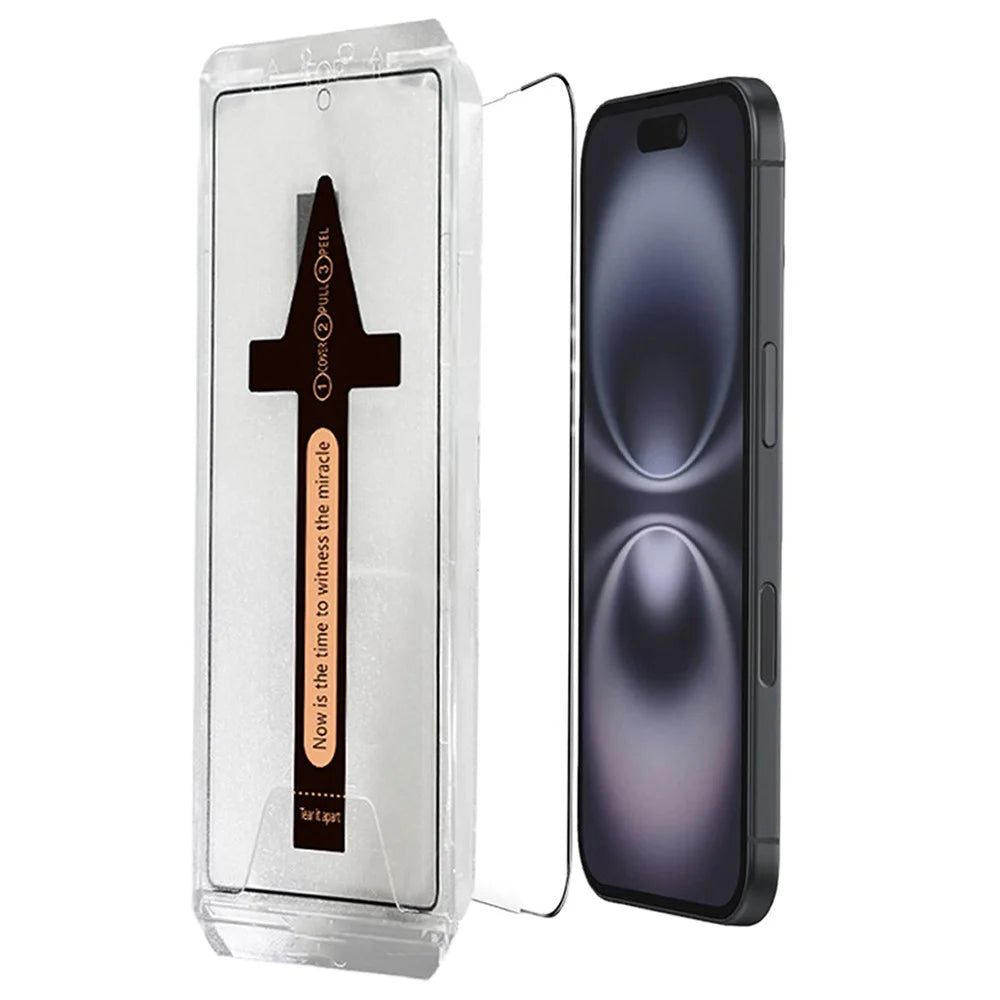For iPhone Air Tempered Glass HD Clear Screen Protector with Automatic Dust Removal Tool - 1