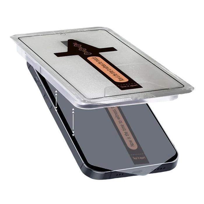 For iPhone Air Anti Spy Tempered Glass Screen Protector with Automatic Dust Removal Tool - 4