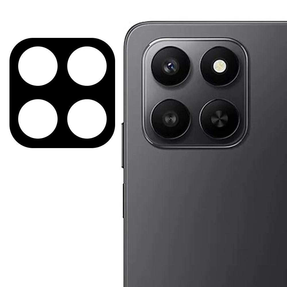 For Honor 400 Smart 5G / 4G / X7d 4G Tempered Glass Lens Protector Black Silk Printing Camera Lens Film - 1