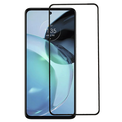 For Motorola Moto G72 4G Ultra Clear Anti-explosion Tempered Glass Film Full Glue Silk Printing Full Screen Protector - 1