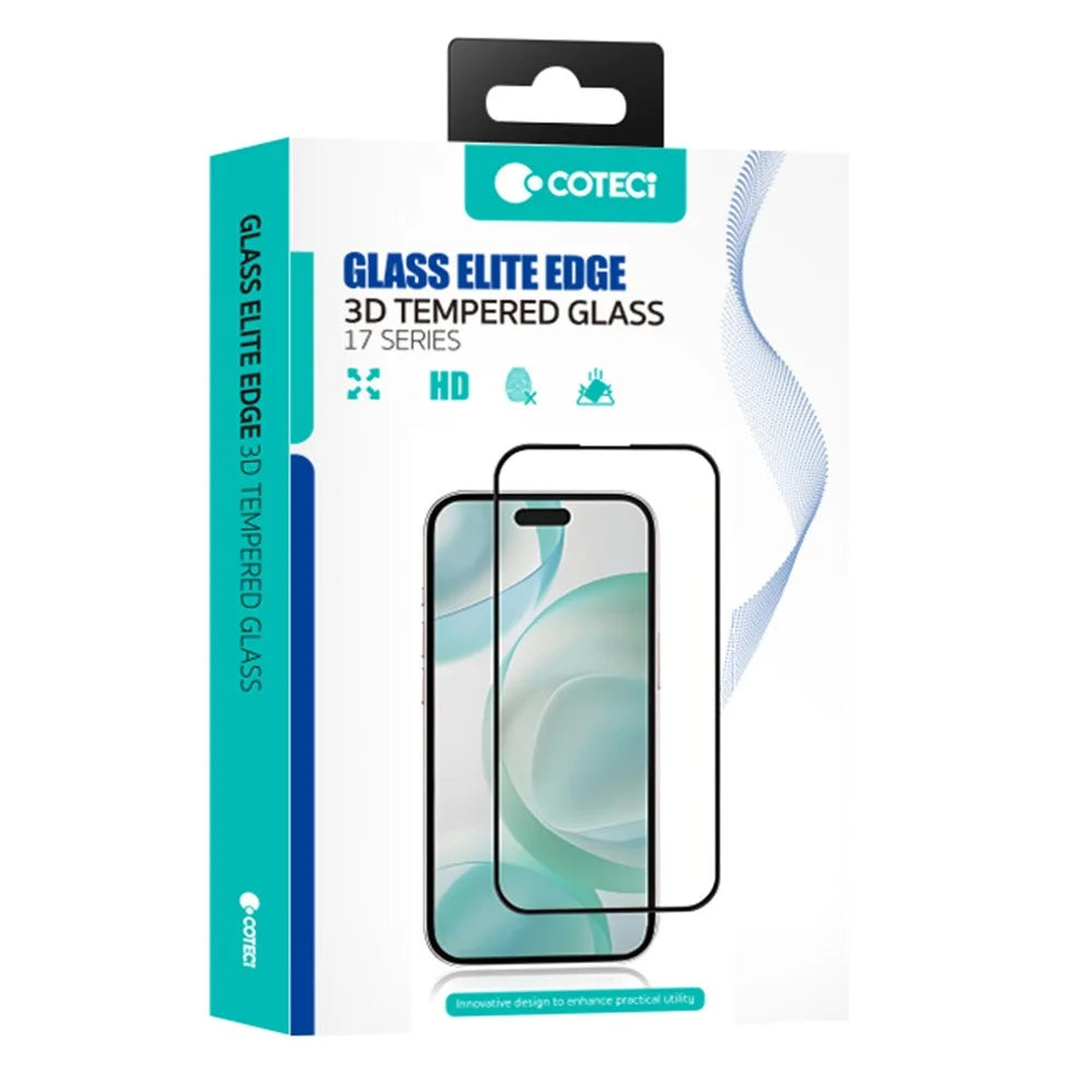 COTECI For iPhone 17 Full Screen Protector HD Silk Printing Anti Fingerprint Tempered Glass Film - 6