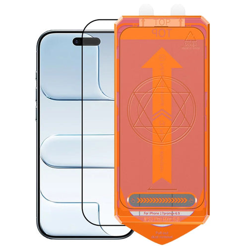 COTECI For iPhone Air Full Screen Protector HD Silk Printing Tempered Glass Film with Dust Removal Tool - 1
