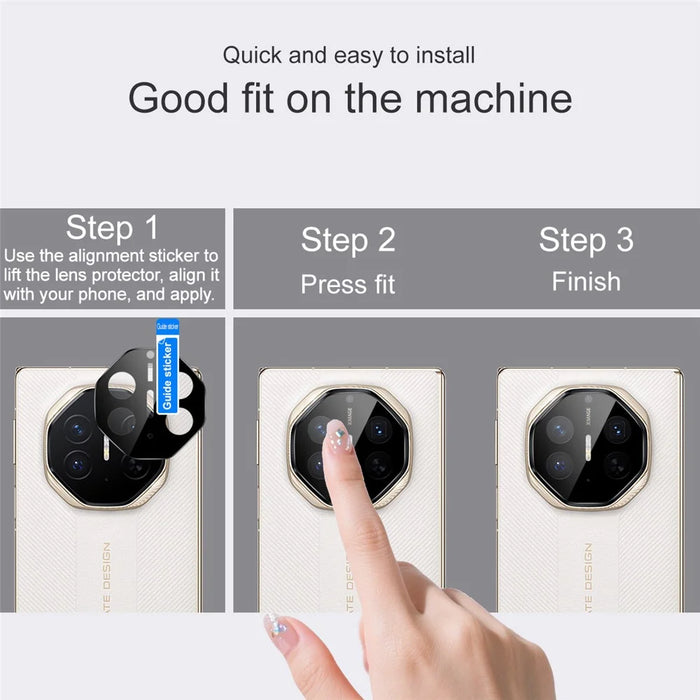 IMAK For Huawei Mate XTs Ultimate Camera Lens Protector Tempered Glass HD Clear Lens Film (Black Version) - 5