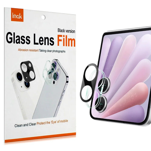 IMAK For Honor Magic V Flip 2 Tempered Glass Lens Film + Acrylic Cap (Black Version) - 1