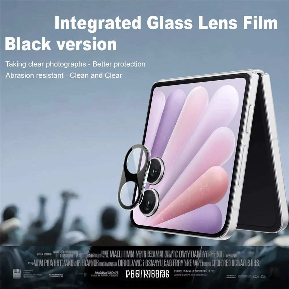 IMAK For Honor Magic V Flip 2 Tempered Glass Lens Film + Acrylic Cap (Black Version) - 3