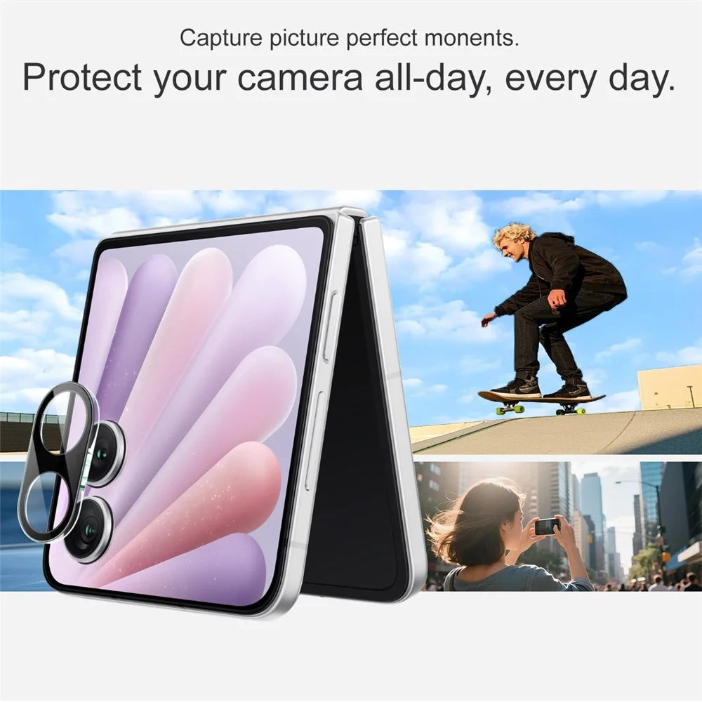 IMAK For Honor Magic V Flip 2 Tempered Glass Lens Film + Acrylic Cap (Black Version) - 5