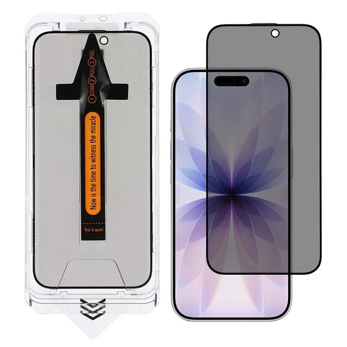For iPhone 17 Screen Protector Anti Spy High Aluminium Silicon Glass Film with Dust Removal Tool - 1