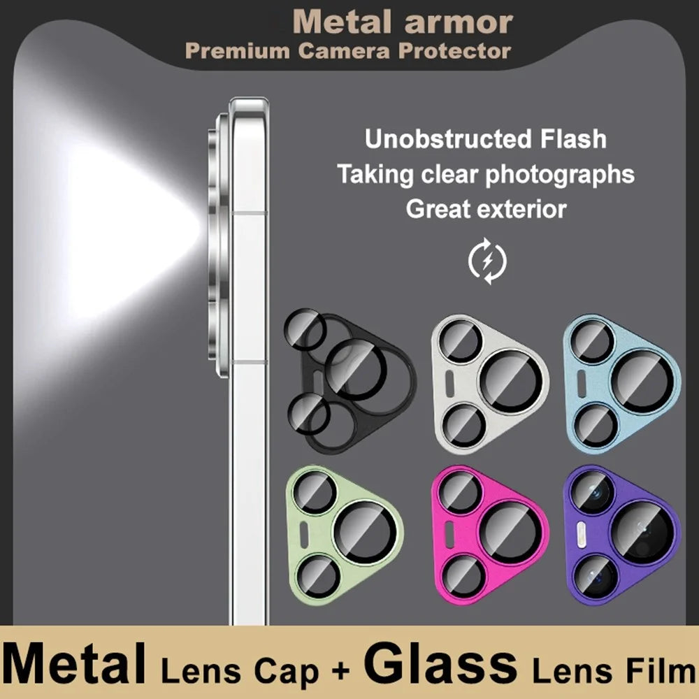 IMAK For Huawei Pura 70 Camera Lens Film Metal Lens Cap + Tempered Glass Lens Protector - Black - 6