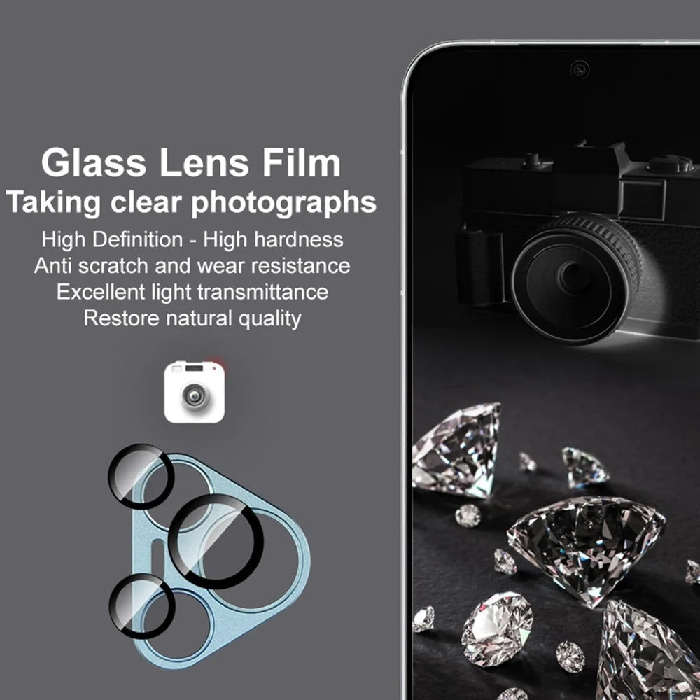 IMAK For Huawei Pura 70 Camera Lens Film Metal Lens Cap + Tempered Glass Lens Protector - Black - 7