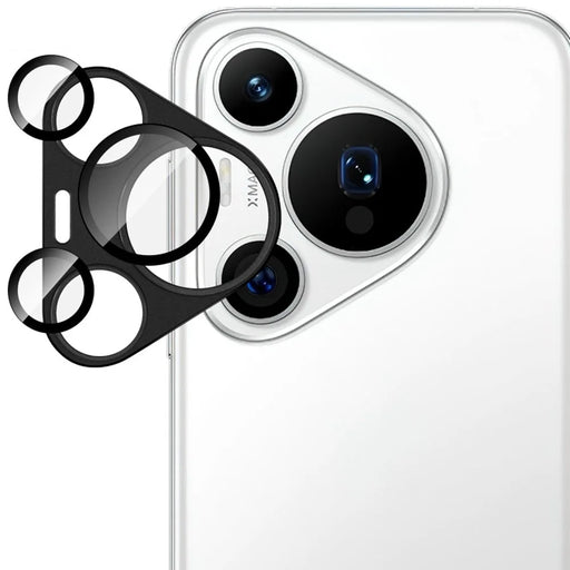 IMAK For Huawei Pura 70 Pro / Pura 70 Pro+ Camera Lens Film Metal Lens Cap + Tempered Glass Lens Protector - Black - 2